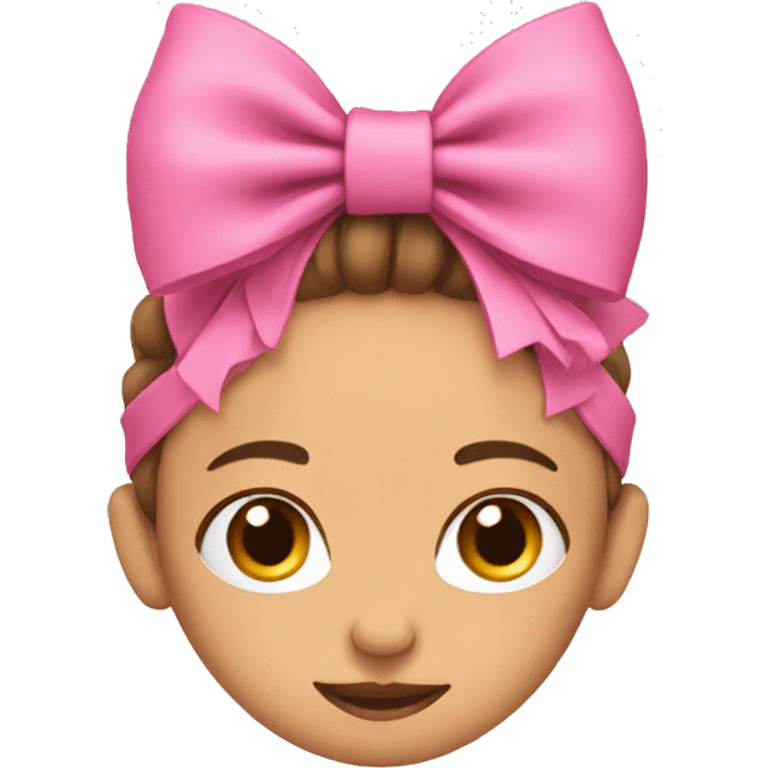 Pink headband with bow emoji