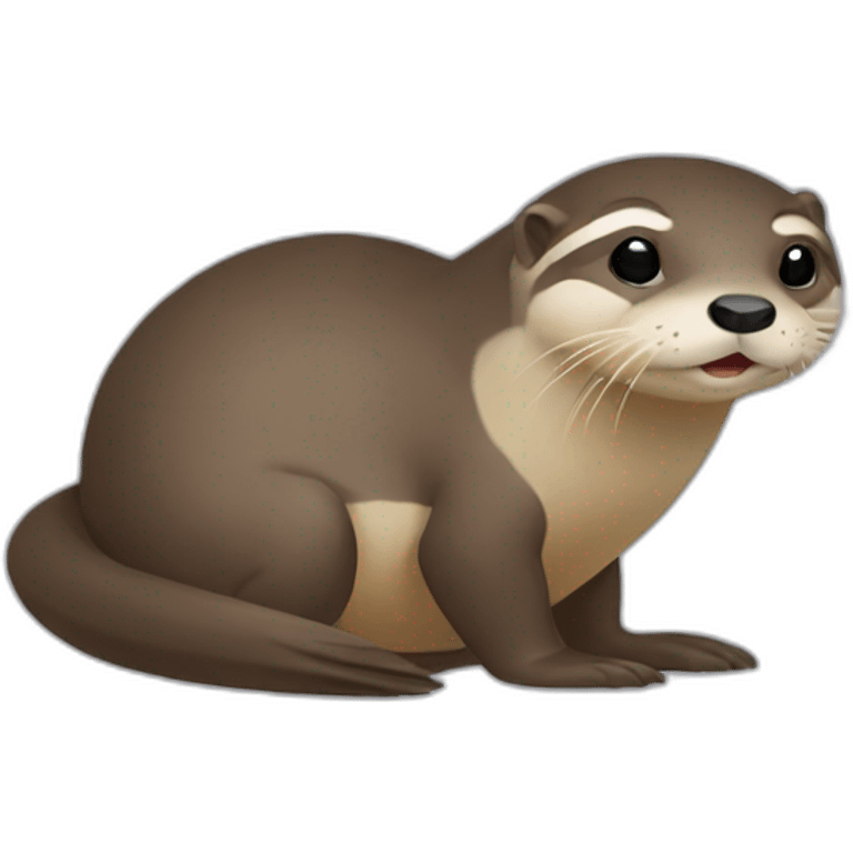 Loutre sur tortue emoji