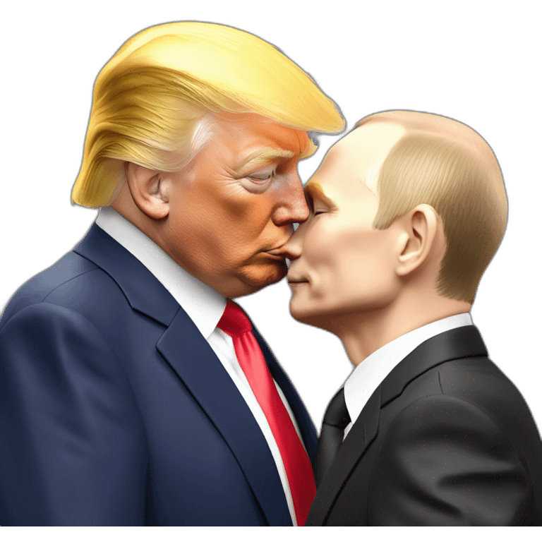 trump-and-putin-kissing,-lgbtq+ friendly, positivity, inclusiveness emoji