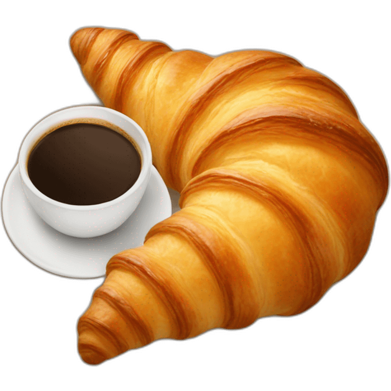 croissant and coffee emoji