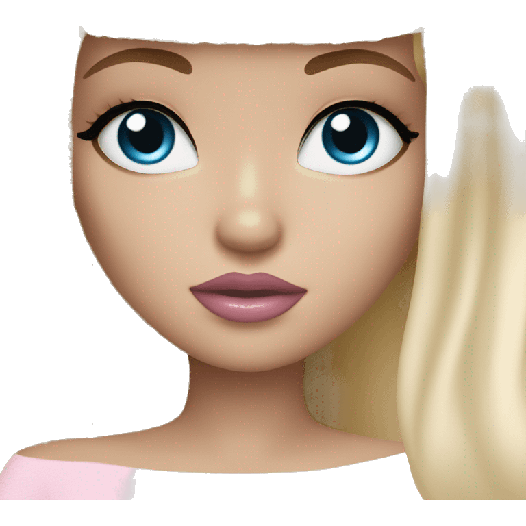 Bratz white skin blond blue eyes light pink lips emoji