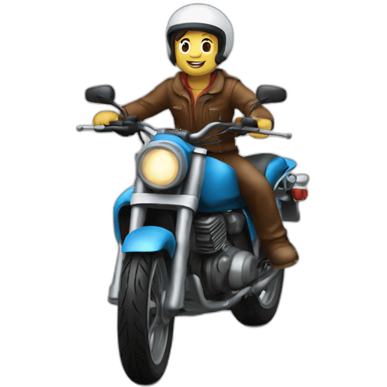 Jul sur une moto emoji