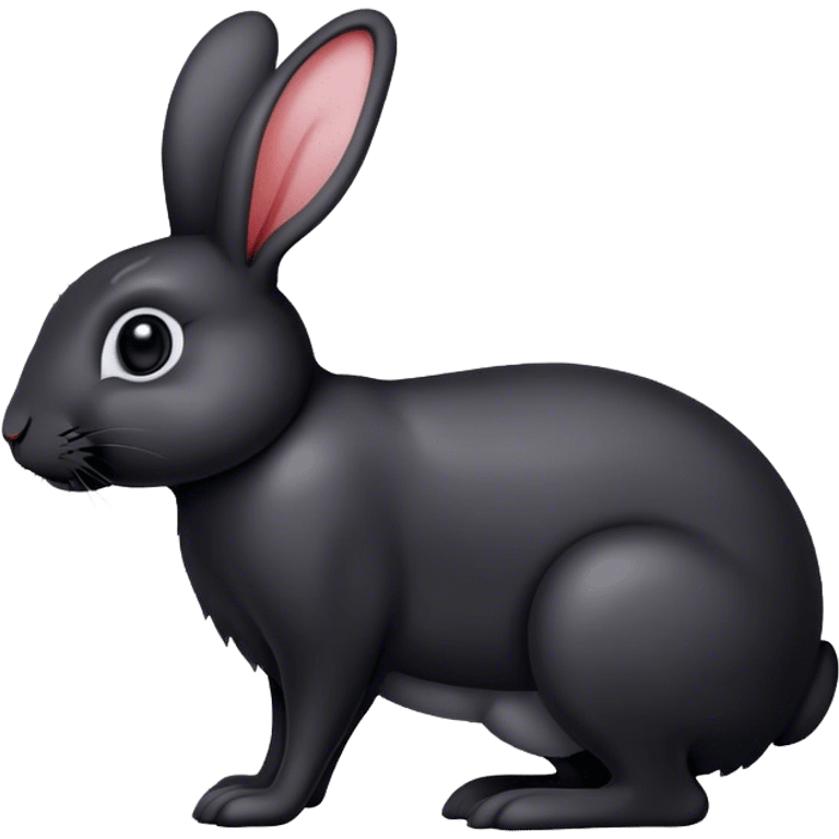 postage stamp of a black rabbit  emoji