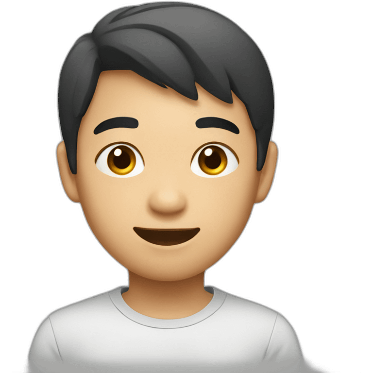 Asian boy in briefa emoji