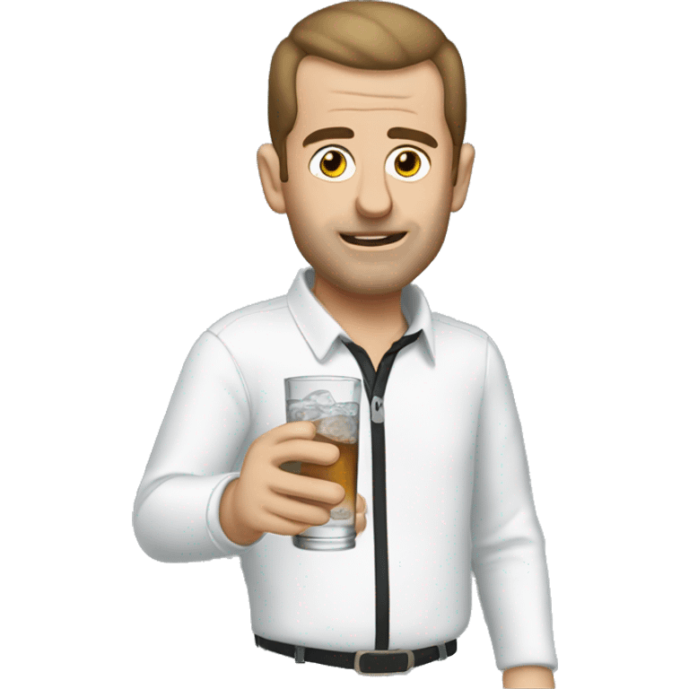 Michael McMahon drinking vodka seltzer emoji