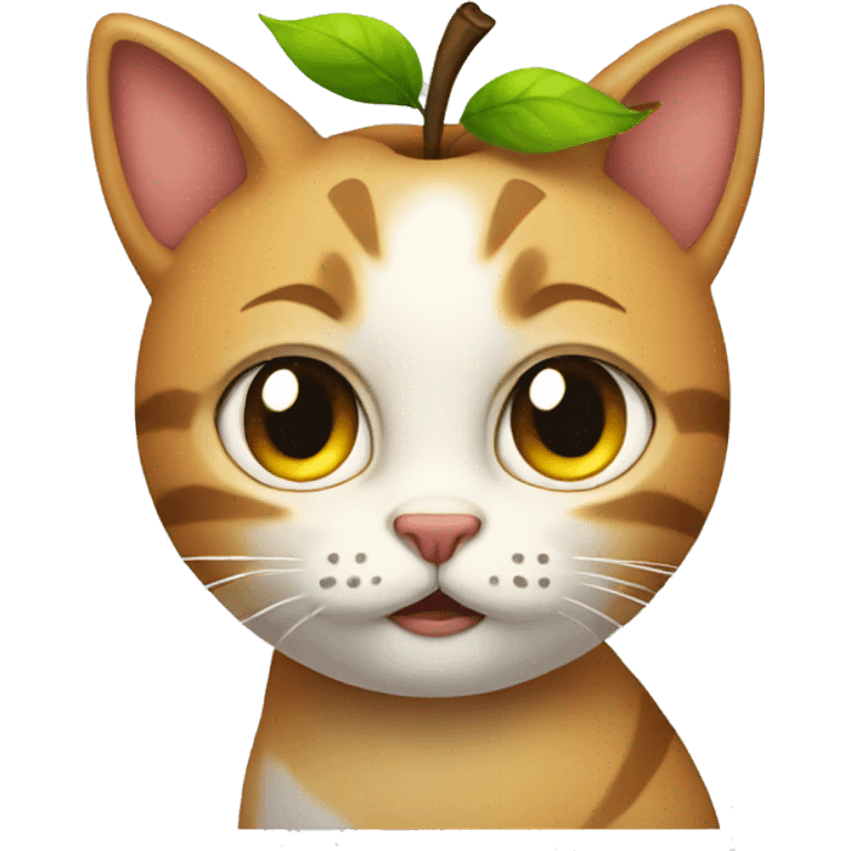 Apple with cat ears emoji