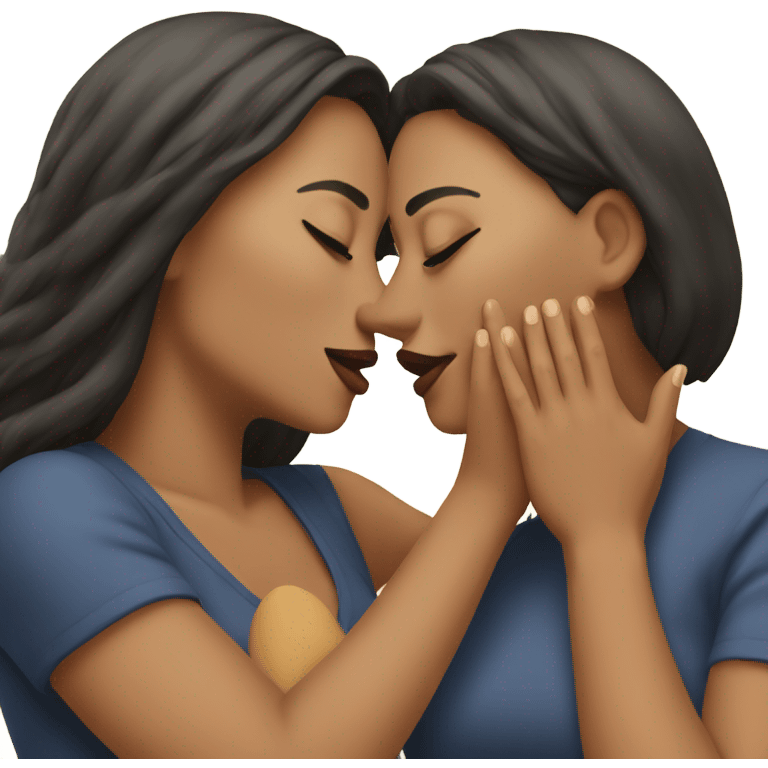 Two women kissing  emoji