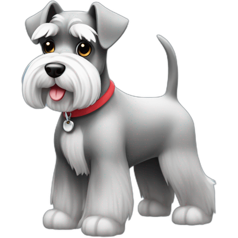 miniature schnauzer big salt and pepper emoji