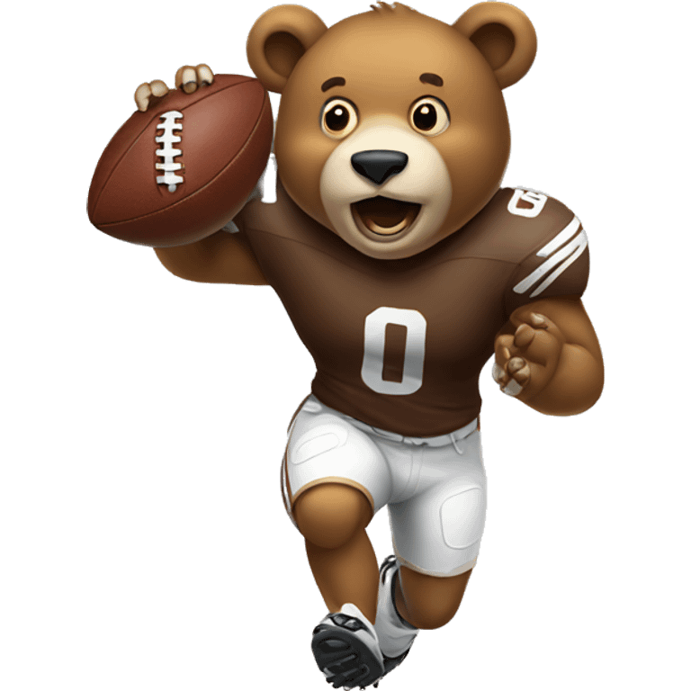 Bear playing football emoji