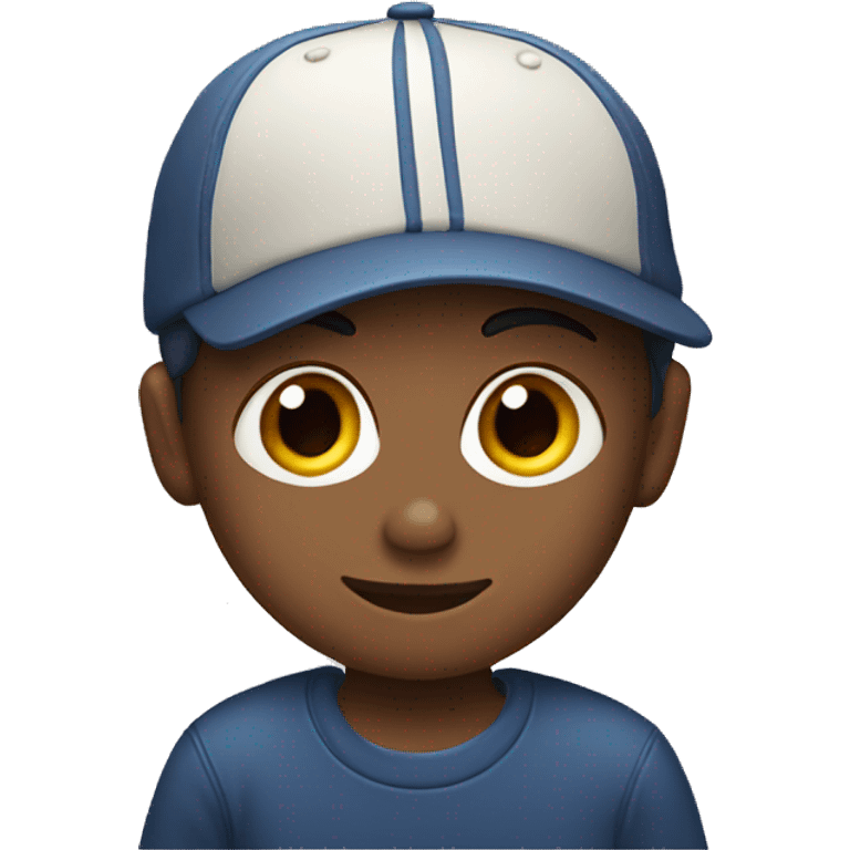 boy with baseball cap and sweater emoji