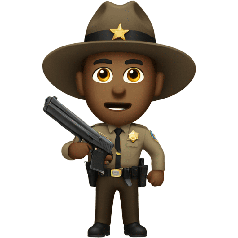 Deputy with gun emoji