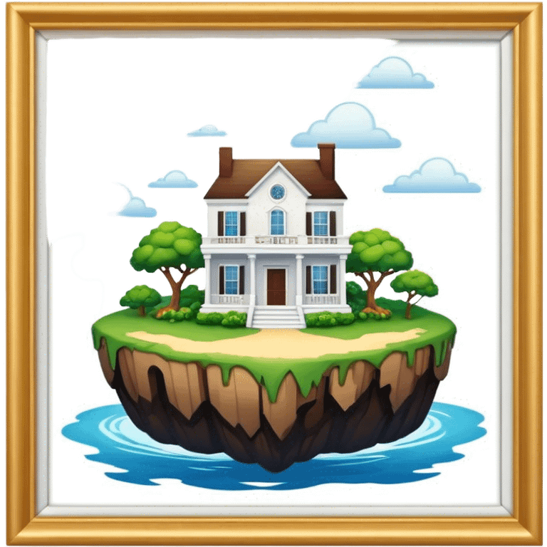 Floating island white house emoji