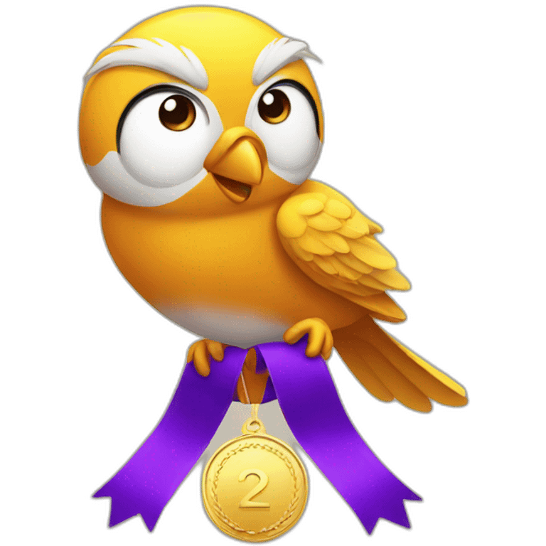 bird winning a medal emoji