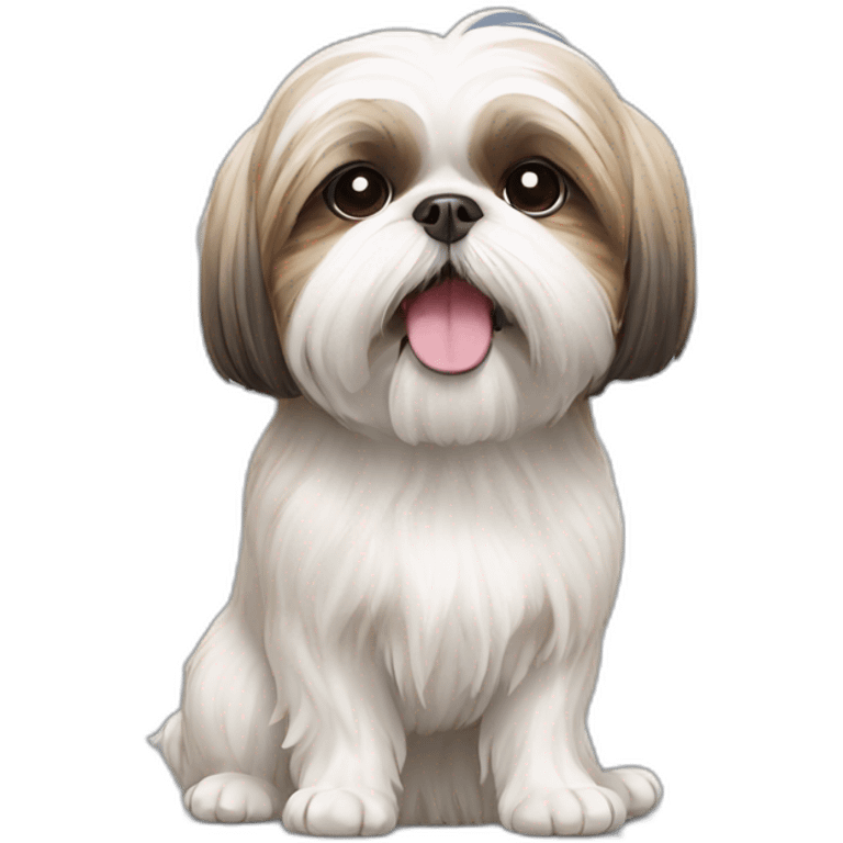 shih tzu stretching emoji