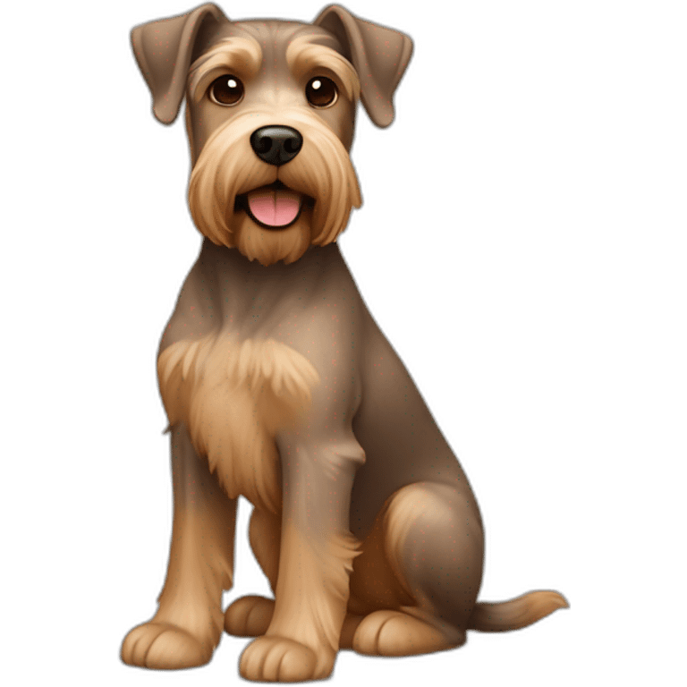 light brown york and light brown Schnauzer dog mix emoji