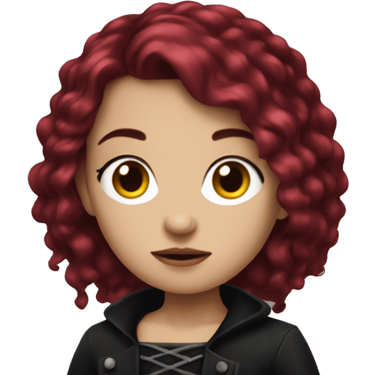 burgundy-haired gothic girl  emoji