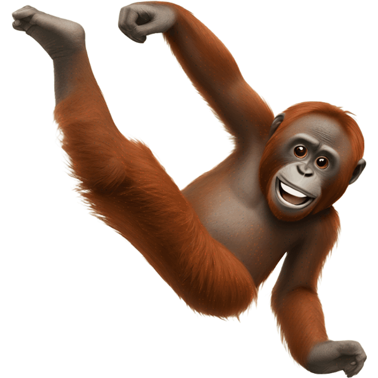 orangutan doing a cartwheel  emoji