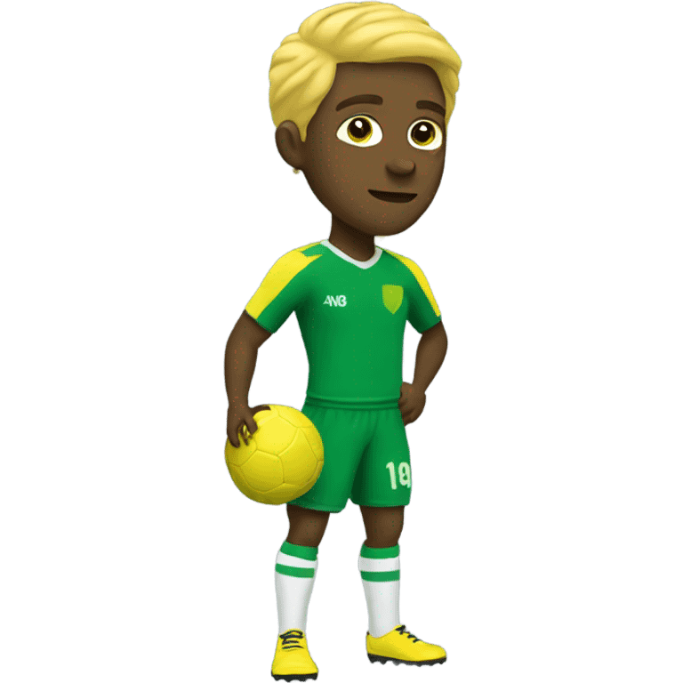 Yellow green footballer  emoji