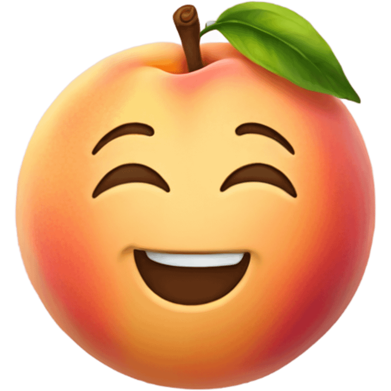 Peach winking  emoji