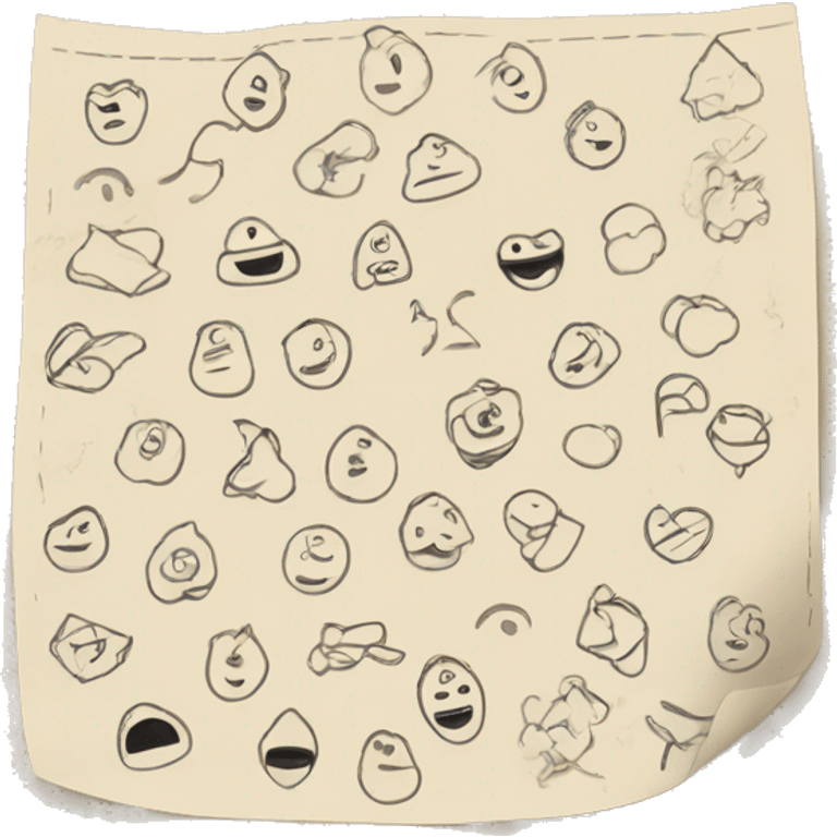 Paper with doodles on it  emoji