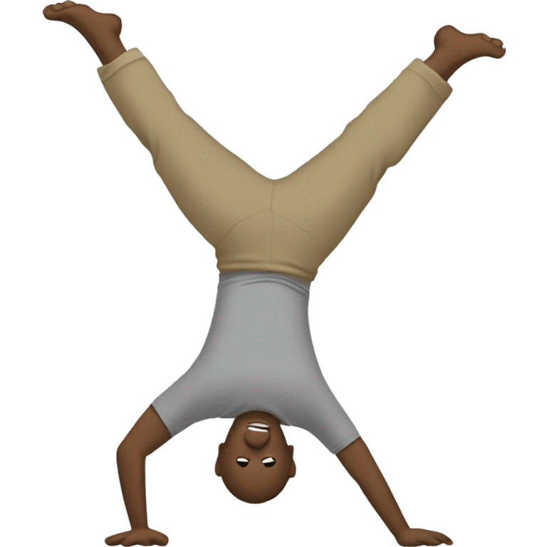 an illustration of a man doing a cartwheel wearing a neutral-colored t-shirt emoji