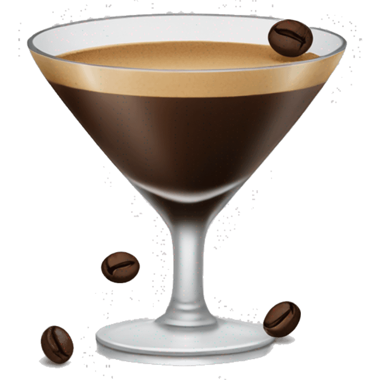 espresso martini with coffee beans  emoji