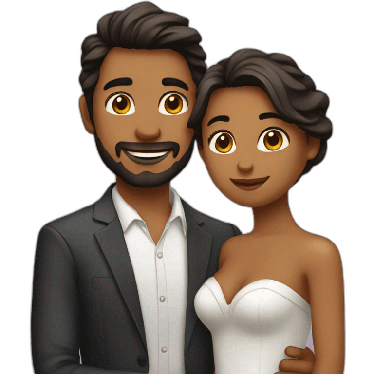 Pareja enamorados besándose emoji