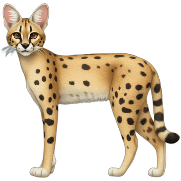 African Serval Cat Full Body emoji