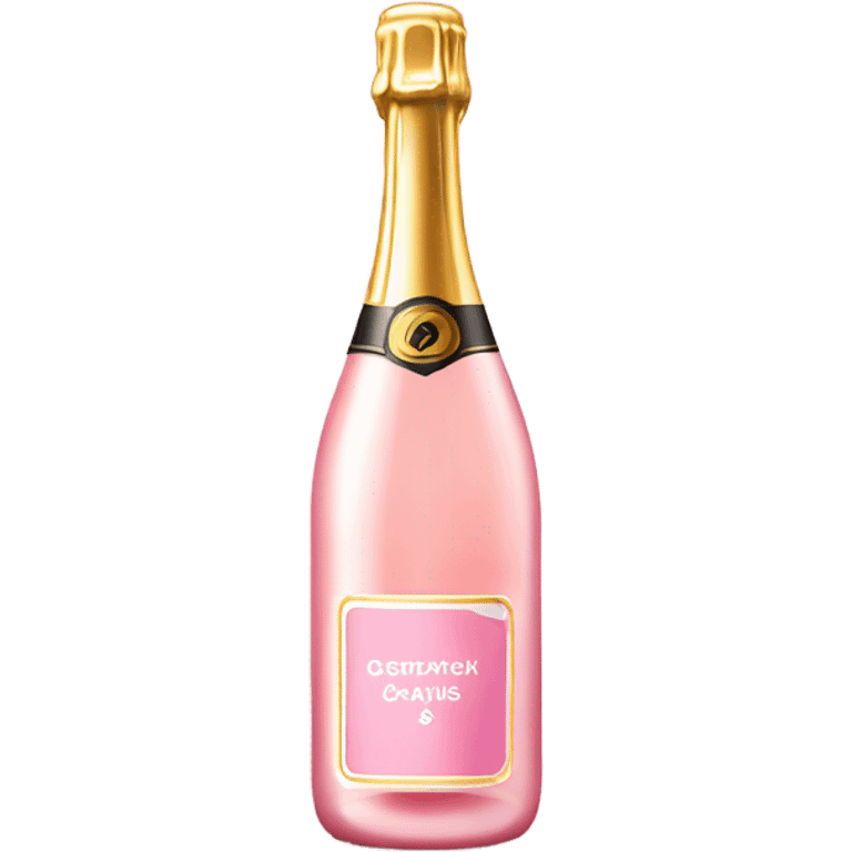 Pink champagne bottle emoji