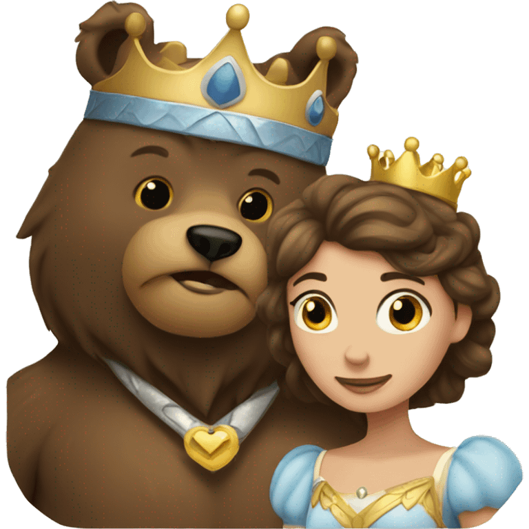 Bear and princess  emoji