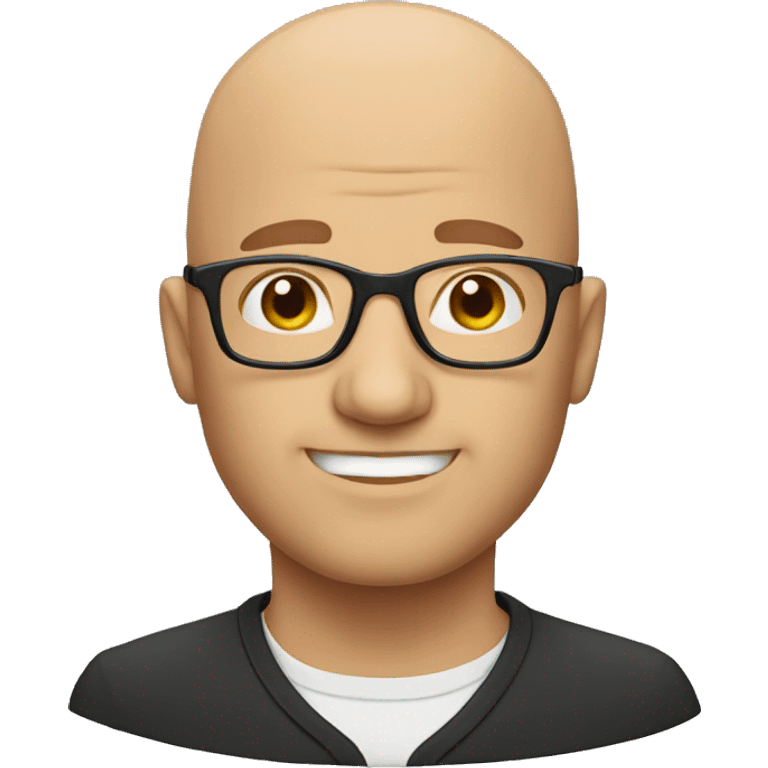 bald guy with glasses emoji