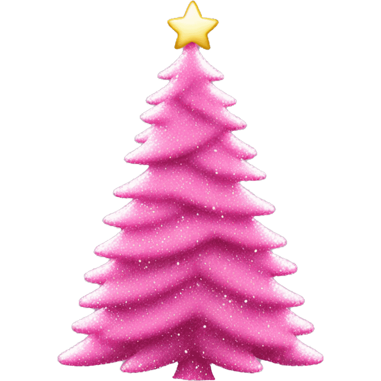 christmas tree pink and sparkly emoji