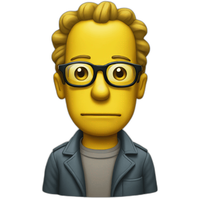 simpsons with glases emoji