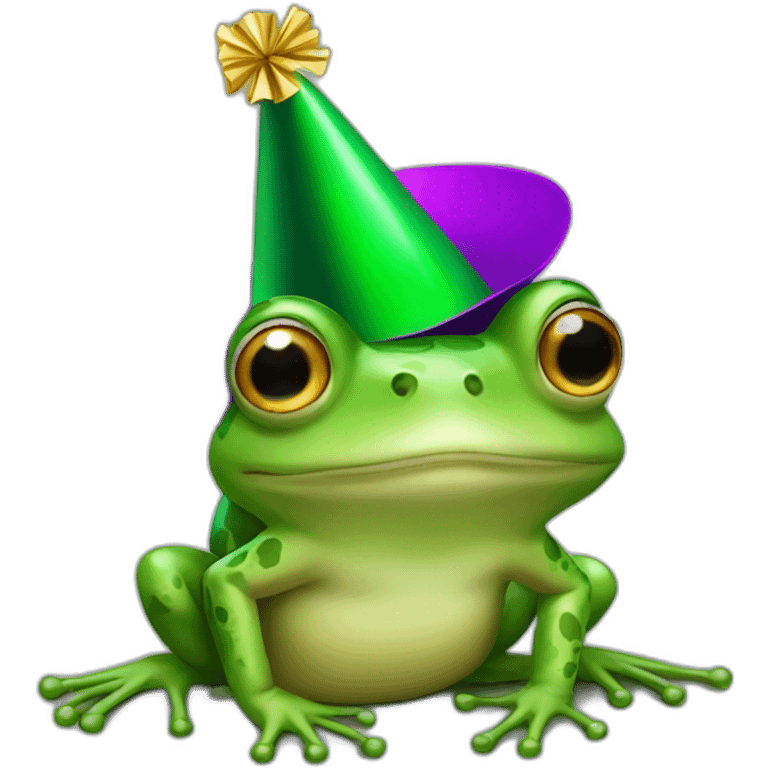 frog with party hat emoji