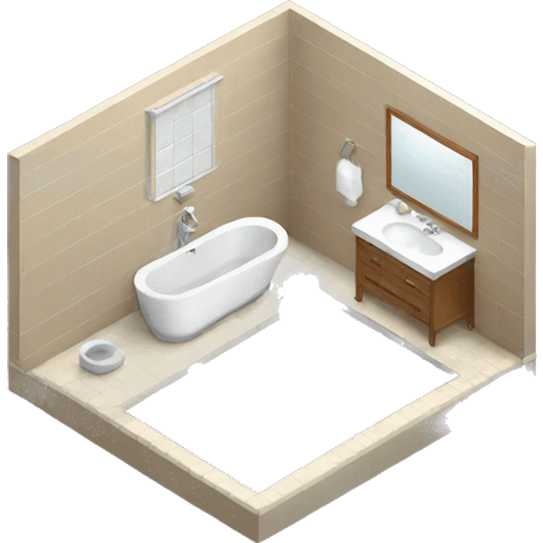 isometric bathroom emoji