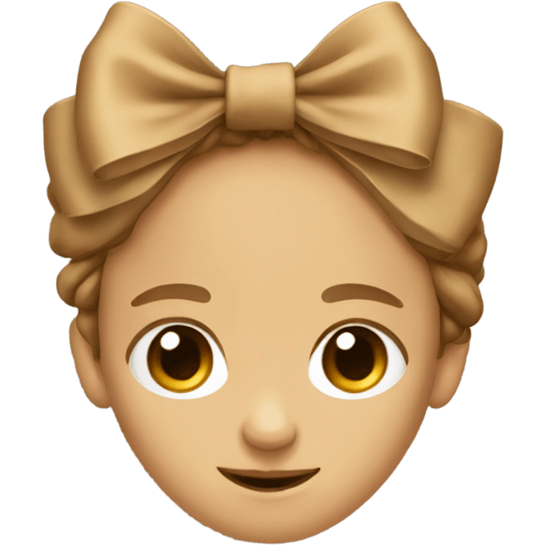 Light Brown bow  emoji