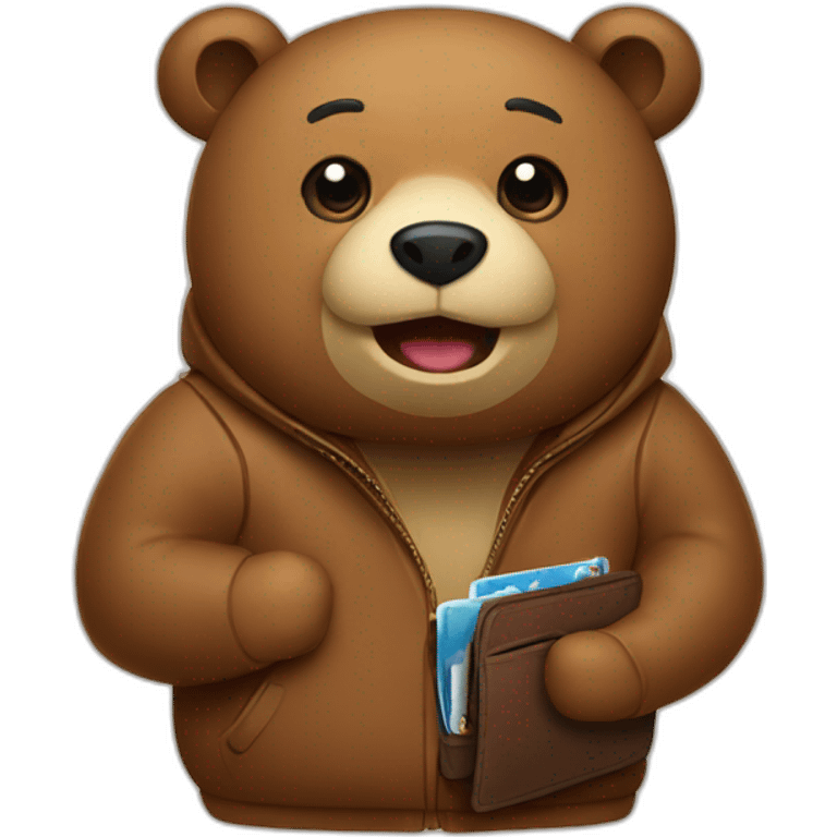 Bear with wallet emoji