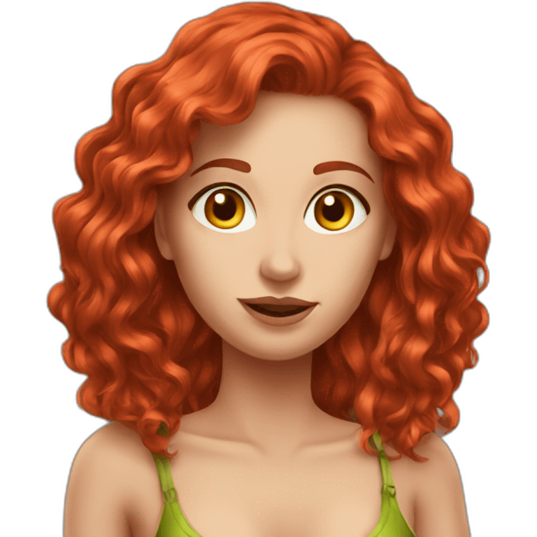 Red hair sexy girl emoji