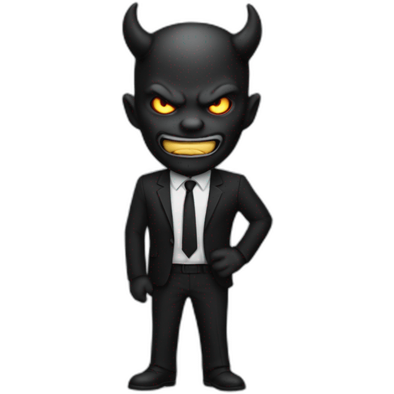 Demon in black suit  emoji