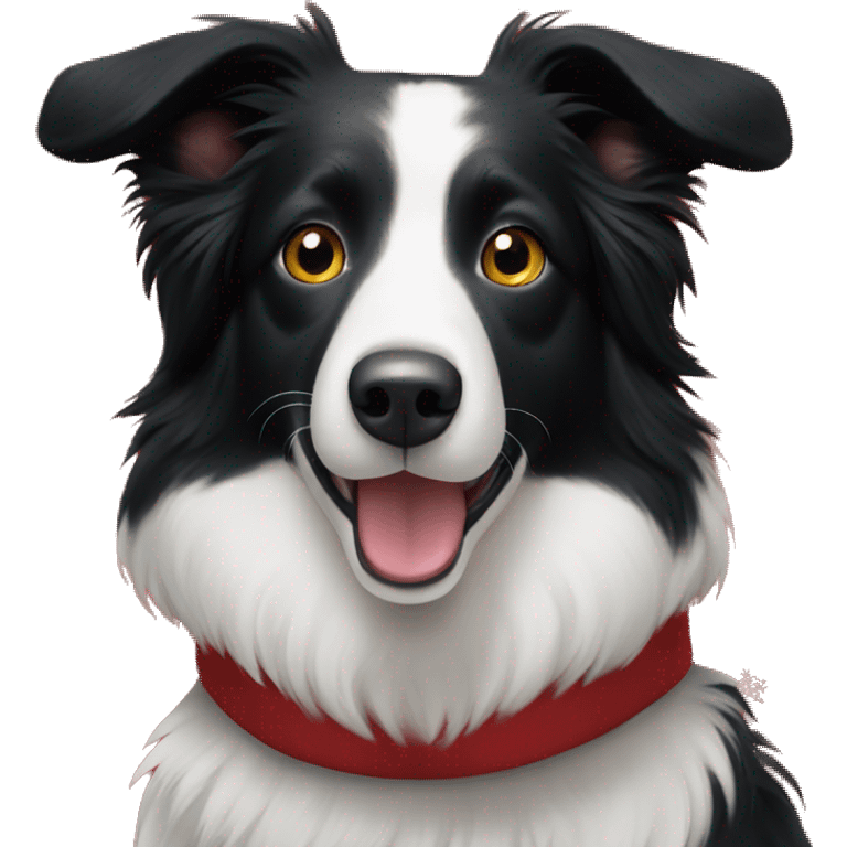 Border collie Christmas  emoji