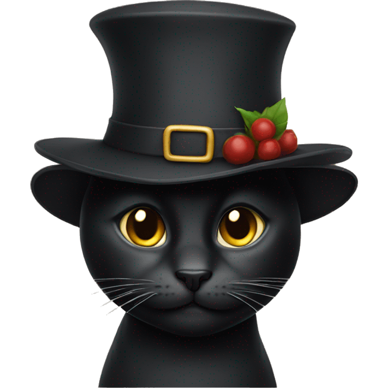 black cat with hat emoji