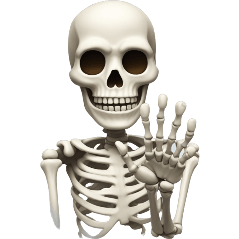 Skeleton man reached out his hand emoji