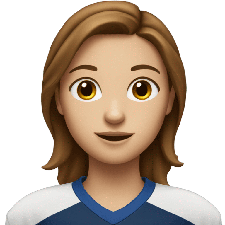 girl hockey player  brown hair emoji