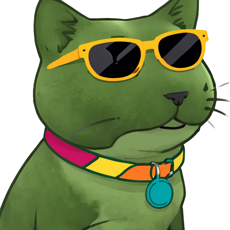 Cat with sunglasses emoji