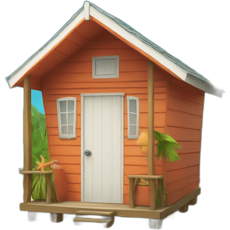 beach hut emoji