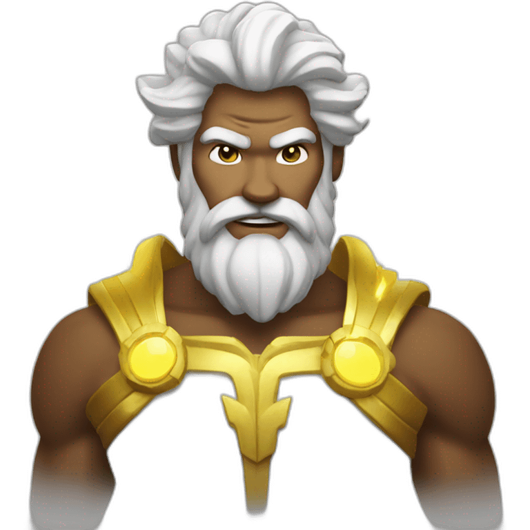 zeus with lightning emoji