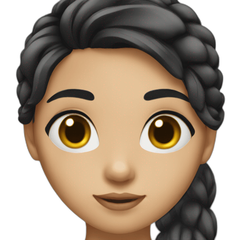 Girl with black hairs  emoji