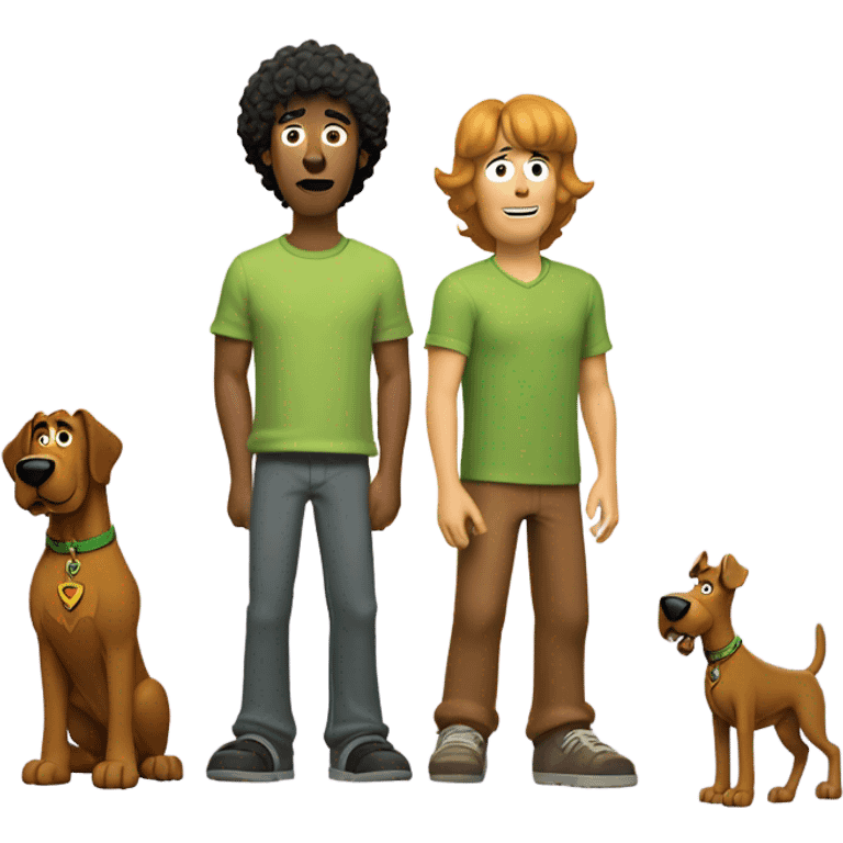 Shaggy and Scooby-Doo and the Mystery Machine emoji