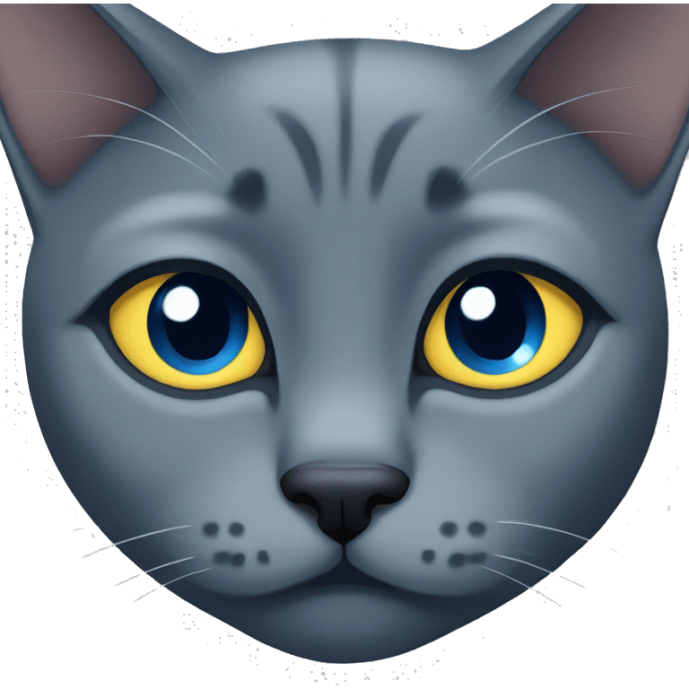 Sad Russian blue cat emoji