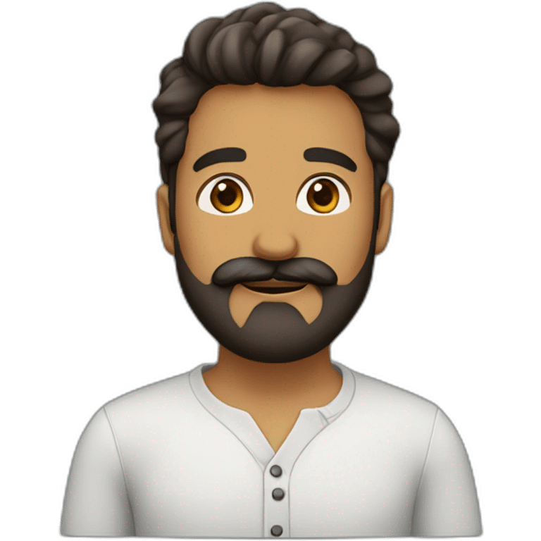 5'4 bengali with moustache and beard emoji